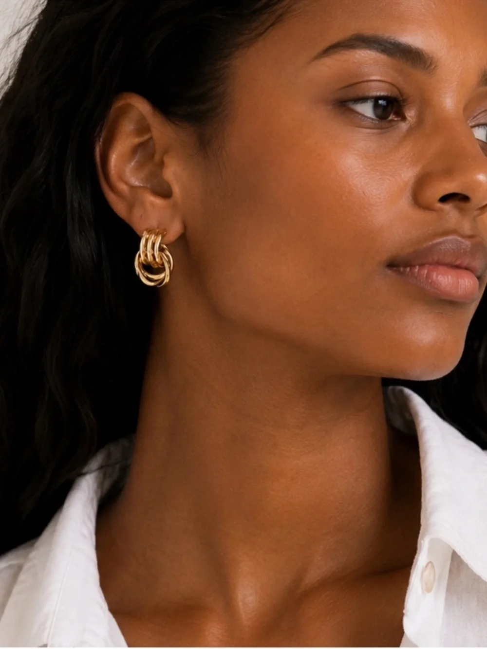 New Gold Baby Knot Earrings